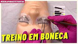 ✅Treino de Extensão de Cílios na Boneca | Fio a Fio, Volume Russo, Volume Brasileiro, Volume Híbrido