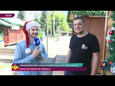 Empreendedores locais vendem produtos especiais de Natal no Centro de Joinville