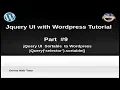 How to use jQuery UI with wordpress for beginners from scratch - jQuery Sortable with Wordpress