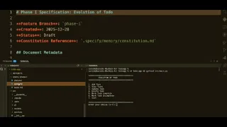 Build a Python CLI Todo App with Spec-Driven Development