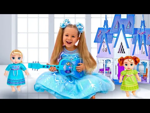 Download MP3 Diana Plays with Disney Frozen Toy Guitar and other Frozen toys