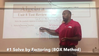 Unit 8 Test Review Page - Solving Quadratic Equations