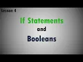If Statements and Booleans Lesson 4