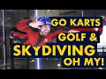 Walking the Stockyards Golf Go Karts and Indoor Skydiving in Dallas Fort Worth