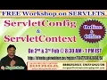 FREE Workshop on SERVLETS ServletConfig ServletContext in DURGASOFT