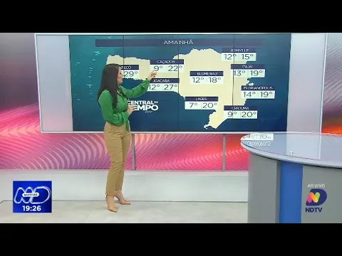 Central do Tempo - alto sistema de pressão traz dias secos e temperaturas contrastantes em SC