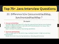 Top 75 Java Interview Questions - Difference ConcurrentHashMap and SynchronizedHashMap