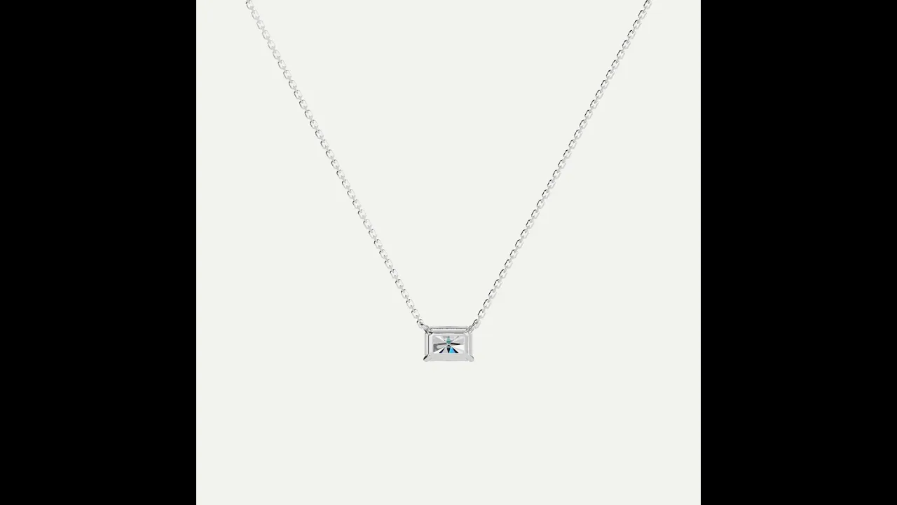 Radiant Lab-Grown Diamond Solitaire Pendant Necklace