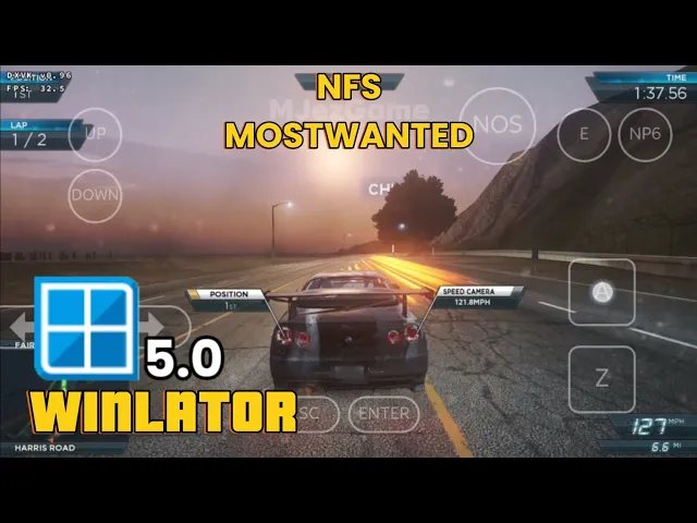 Winlator - Gameplay Need For Speed MostWanted |2012| - Emulator Windows Android