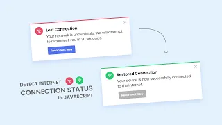 Check Internet Connection in HTML CSS JavaScript Check Offline or Online Status in JavaScript