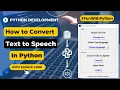 Text to Speech Python Project 2022 Short Python Projects for Beginners By Krishna Sonavane