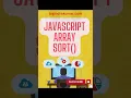 sort Array Method JavaScript Tutorial