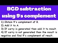 BCD subtraction using 9 s complement Electrical Engineering