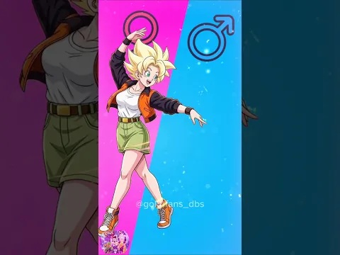 dragon ball female Goku character in Genderbender #shorts #dbs #dragonball