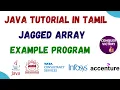 27 Jagged array in Java in tamil Example Program CONQUERVICTORY