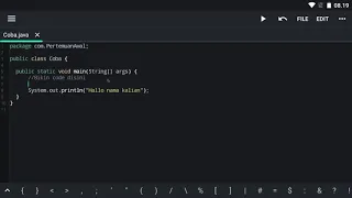 Pemograman Java menggunakan aplikasi android Part 2 - Variabel Tipe Data