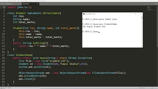 Java - Write Object and Read Object to File using Object Stream