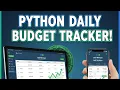 Build a Complete Budget Tracker App using Python Expense Tracker Project with Database project