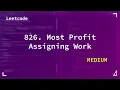 826 Most Profit Assigning Work Medium Leetcode 826
