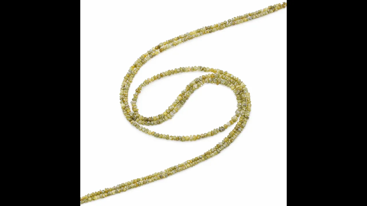 Yellow Diamond 2mm to 3mm Raw Uncut Nugget Beads (17 Inch)