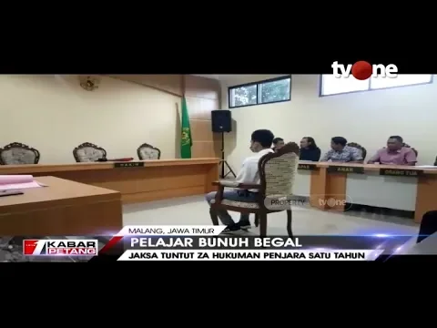 Jaksa Tuntut Pelajar Pembunuh Begal dengan Hukuman Satu Tahun Penjara