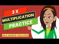 Multiplication Practice for Kids Times Tables Drills 3x - Multiplying Math Facts