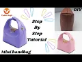 How to make a mini handbag DIY Cross body bag Leather handbag Detailed tutorial