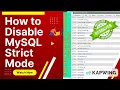 How to Disable MySql Strict Mode in cPanel - data truncated for column date at row 1 Fixed