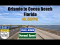 4K Drive Orlando to Cocoa Beach SR 528 East Beachline Expressway