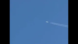 FedEx Boeing 767-300 flying over Mount Laurel NJ