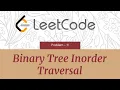 Binary Tree Inorder Traversal LeetCode Java Technical Interview