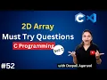 2D Array Practice Question Set-1 C Programming Tutorial