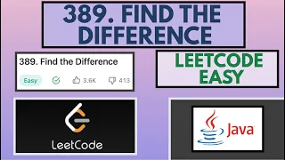 Leetcode 389 Find the difference Easy Java Solution