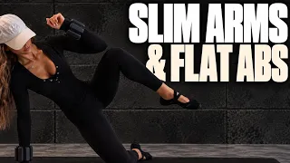10 MIN SLIM ARMS & FLAT ABS WORKOUT - Toned arms & Slim waist workouts - CELA SCULPT DAY 4