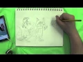 Speed Drawing Bert Ralph and Melissa from the Raccoons