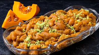 How to Make VELVETY Pumpkin Halva 😍 حلوای کدو نرم و مخملی را چگونه آماده کنیم؟