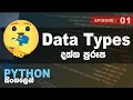 Python Sinhalen Data Types Ep - 01