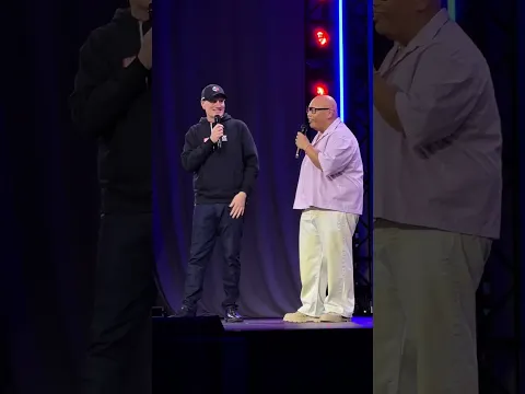 Kevin Feige explains the origin of Peter and Ned’s iconic handshake 🕸️🕷️ #D23