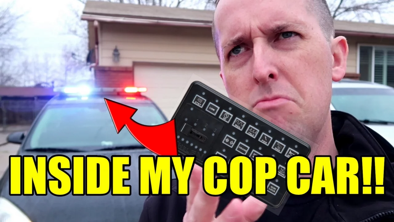 POLICE CAR TOUR - HOW TO WORK THE LIGHTS & SIREN