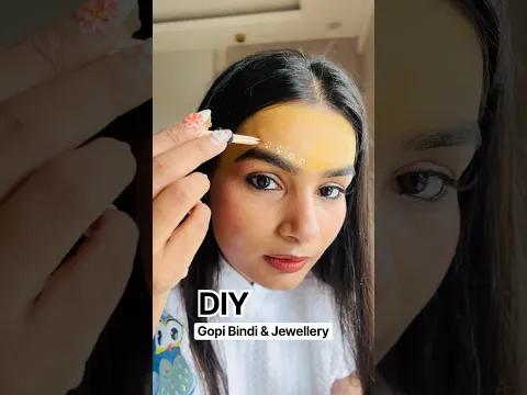 DIY Gopi Bindi & Jewellery 😱 #crafteraditi #shorts #janmashtami @CrafterAditi @the.aditiagrawal