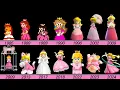 Evolution of Princess Peach in Super Mario Bros game and LEGO