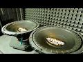 Kicker amplifier TWO Kicker subwoofers bass excursion test FREE AIR