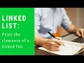 Print the Elements of a Linked List Hackerrank coding4u