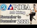 POEA job hiring 2022
