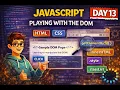 JavaScript DOM Manipulation - Revisiting HTML CSS getElementById Explained