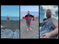 Boyfriend loses his swimming trunks in the sea - Dissolving shorts prank