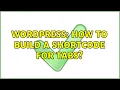 Wordpress How to build a shortcode for tabs