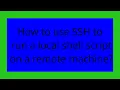 How to use SSH to run a local shell script on a remote machine