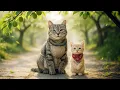 Download Lagu ✨ Mama Cat \u0026 Kitten in June - A Peaceful Journey Together 🐱 🍑