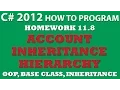 11 8 C Account Inheritance Hierarchy using Base classes and inheritance in C
